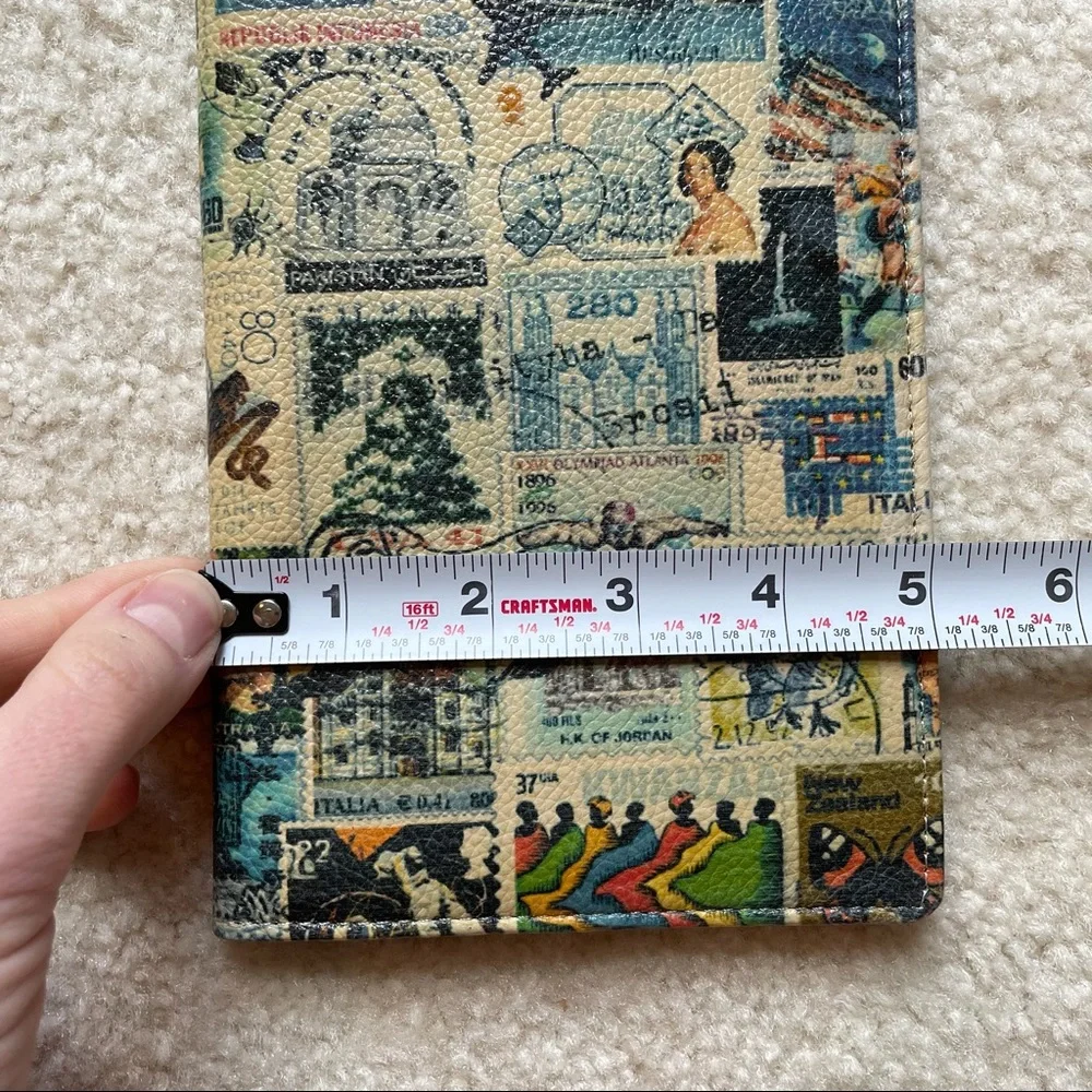 Colorful Stamp Print Women's Wallet - Picture 8 of 9